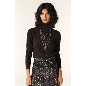 NWT BA&SH Brown Turtle Neck Sweater